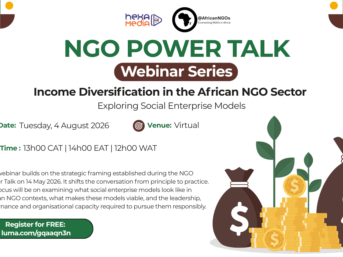 NGO Power Talk – Income Diversification in the African NGO Sector: Exploring Social Enterprise&nbsp;Models